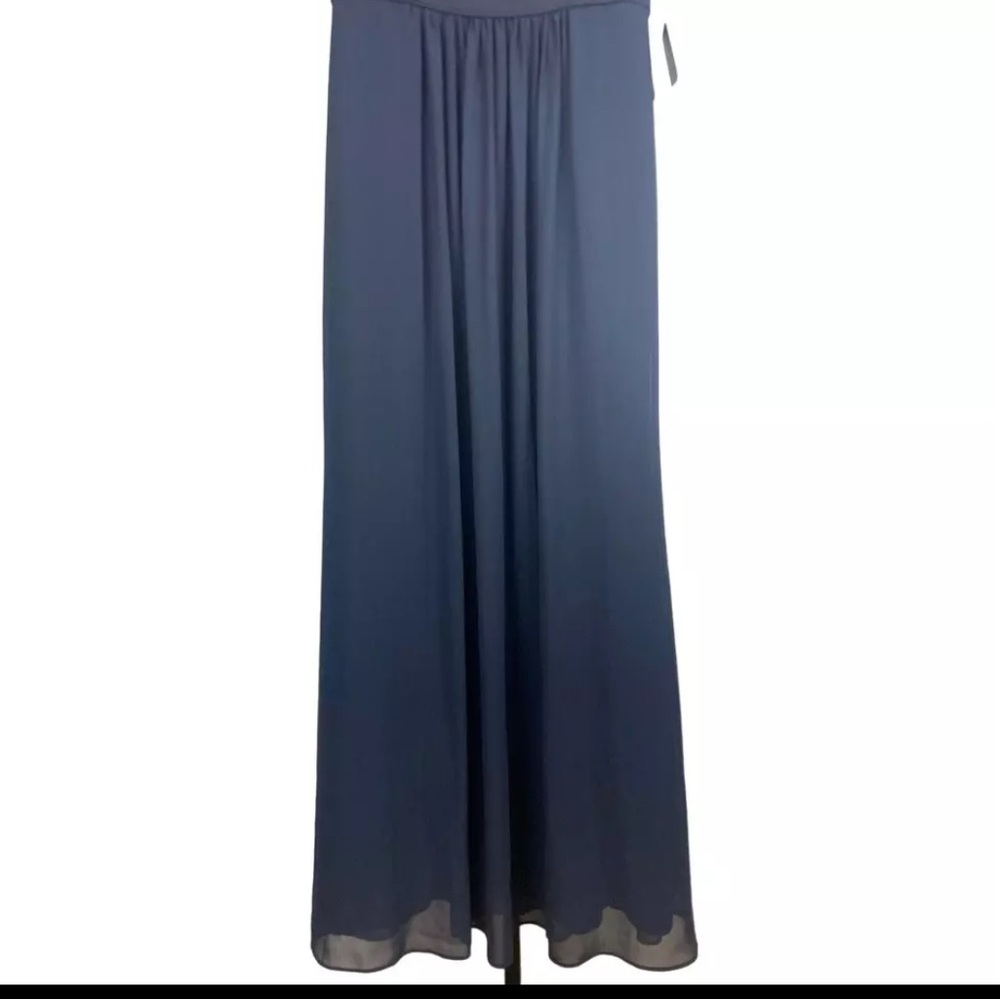 Adrianna Papell Navy Off-Shoulder Gown - NWT - Picture 9 of 12